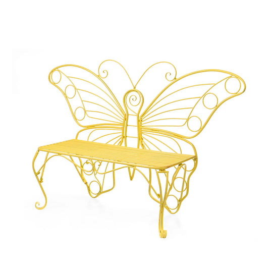Yellow Metal Garden Butterfly Chair