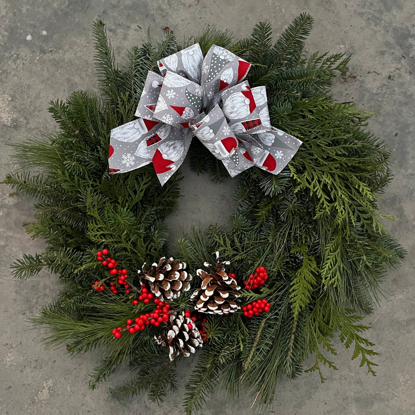Wreath Mixed greens all sizes' (PRE-ORDER)