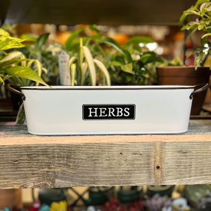 Milkhouse Herbs Oval Planter