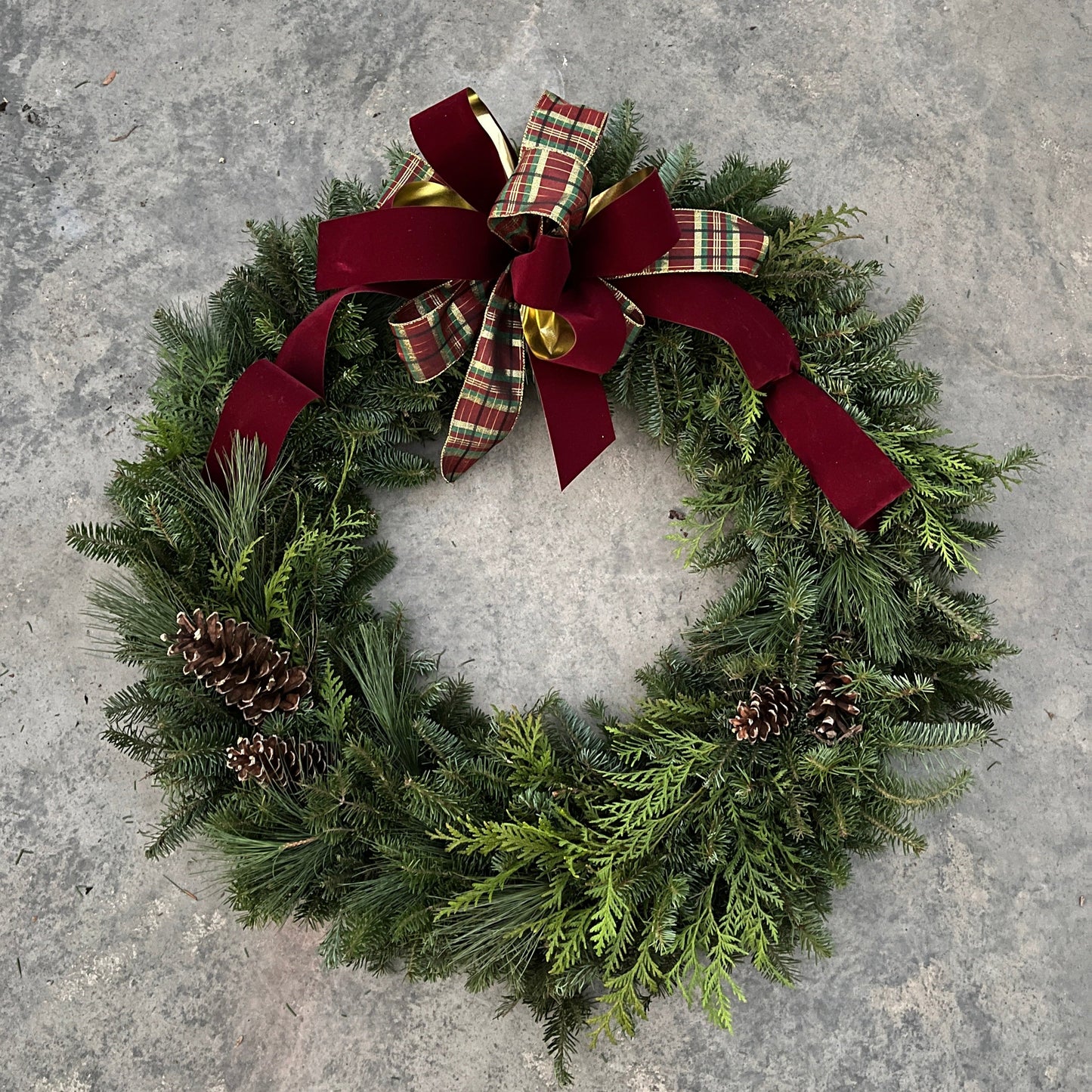 Wreath Mixed greens all sizes' (PRE-ORDER)