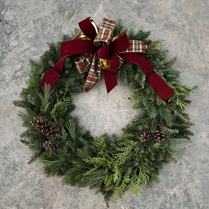 Wreath Mixed greens all sizes' (PRE-ORDER)