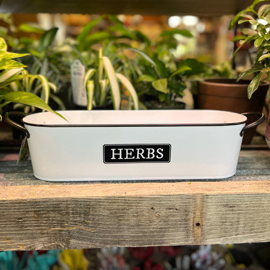 Milkhouse Herbs Oval Planter