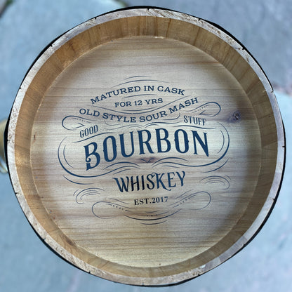 Bourbon Barrel Plant Stand & Side Table