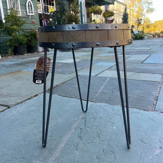 Bourbon Barrel Plant Stand & Side Table