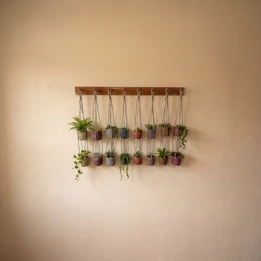Multicolored Recycled Double Hanger Pot (3" Basket)