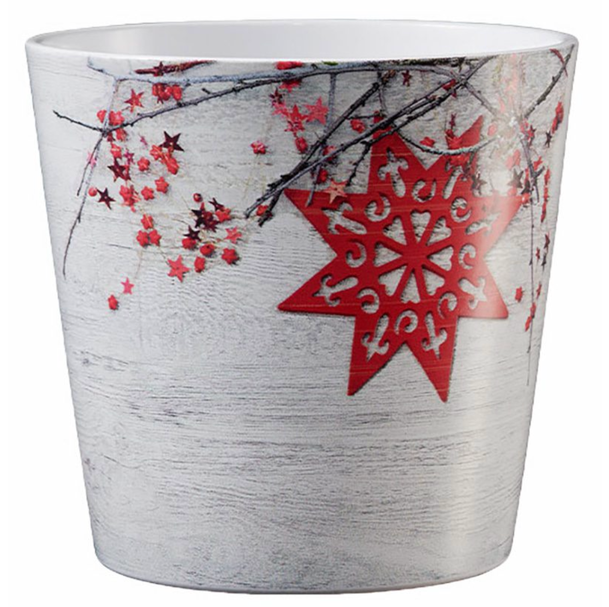 Red Star Ceramic Dallas Holiday Pot