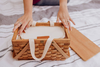 Poppy Personal Picnic Basket, (Beige)