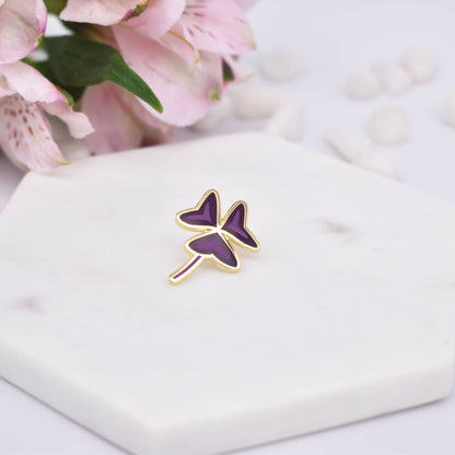 Oxalis Plant Enamel Pin