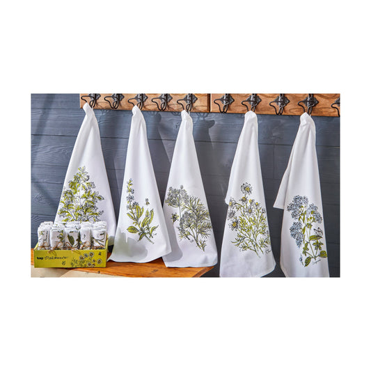 Herb Dishtowel Assortment of 25 & CDU - Multi