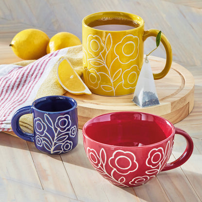 Zoey Espresso Cup Blue Stoneware
