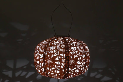 Stella Square Sunflower 11" Solar Lantern - Clay