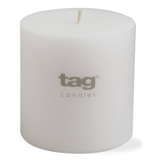 Chapel Wedding Pillar Candle 4x4 - White