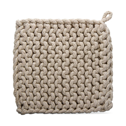Crochet Trivet Natural Cotton Potholder