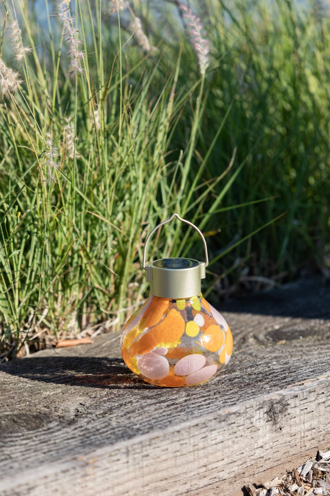 'Mai Tai' Tea Lantern - Glass Outdoor Solar Lantern