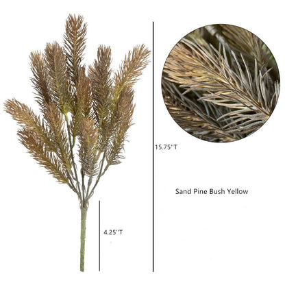 Faux Thistles/Pine/Monstera leaves, Autumn Leaves Branches