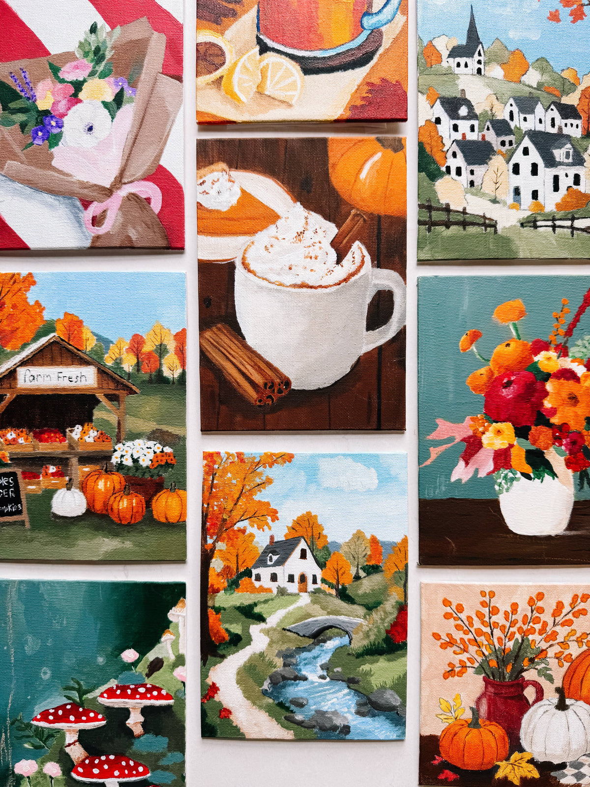 Cozy Pumpkins Mini Paint By Number
