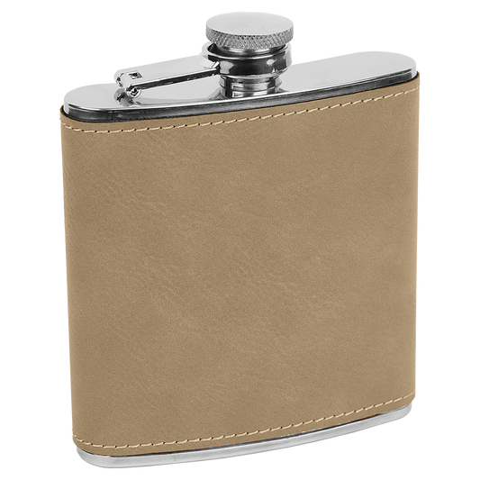 Pine Trees  6 oz. Leatherette Stainless Steel Flask