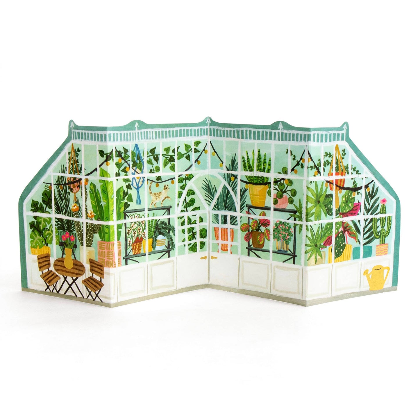 Greenhouse Accordion Greeting Card