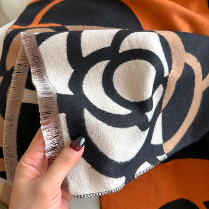 Orange / Black Geo Rose Wrap