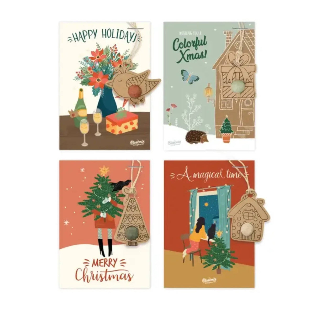 Assorted Ornament Card | Seed Bomb Cards | Holiday Gift
