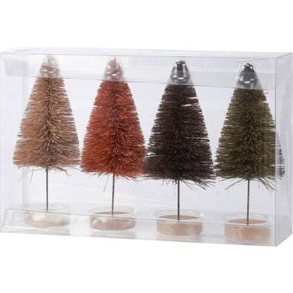 Mixed Winter Bottle Brush Tree Set