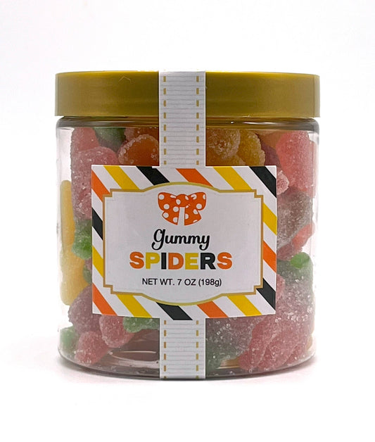 Halloween Candy Sugar Stacks - Halloween Gummy Spiders