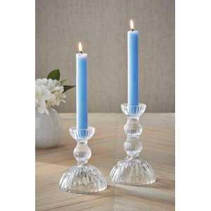 Ella Clear Soda Lime Glass Taper Candle Holder