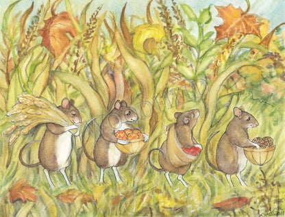 #325 - Mice Gathering Notecard