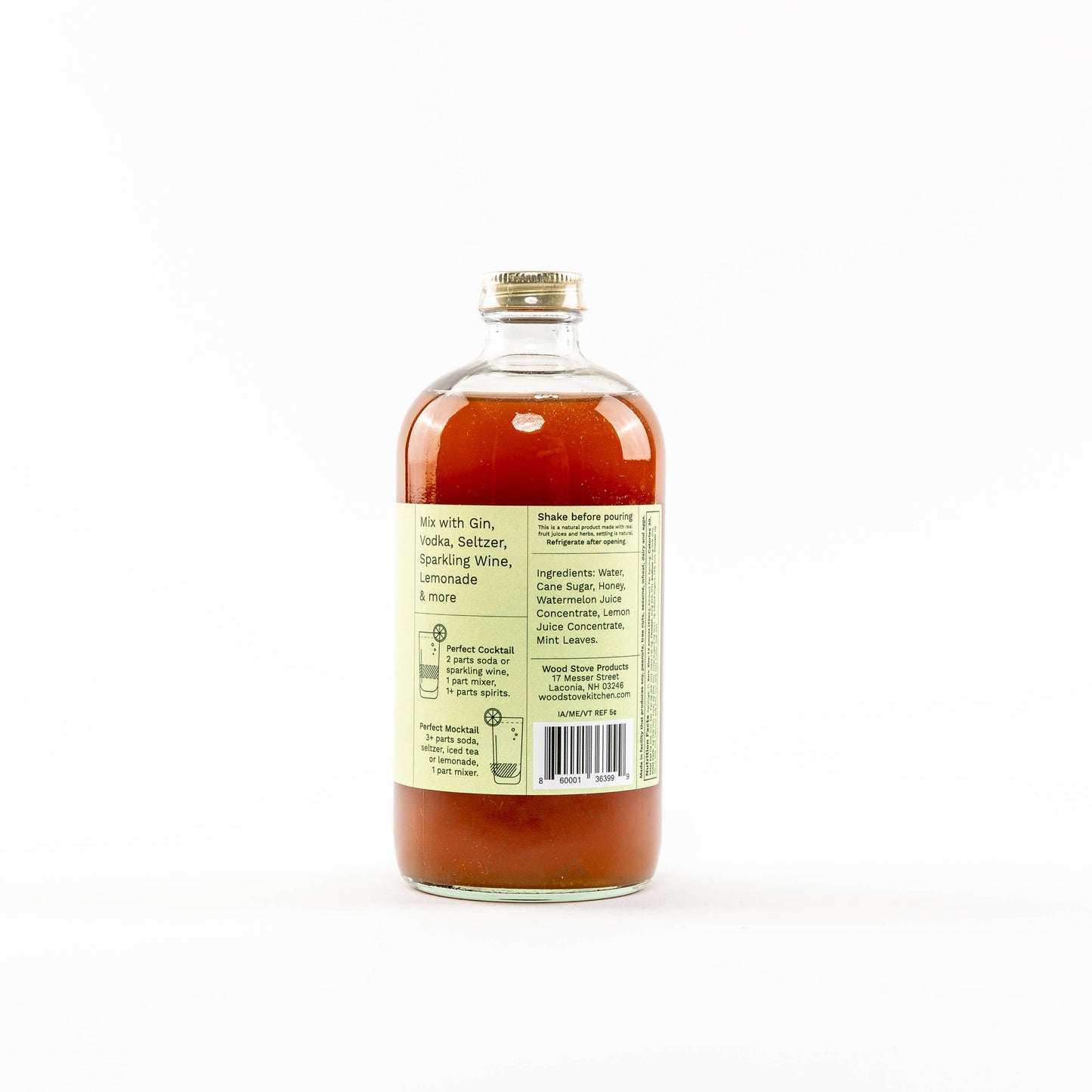 Watermelon & Mint Cocktail Mixer & Mocktail Mixer, 16 fl oz