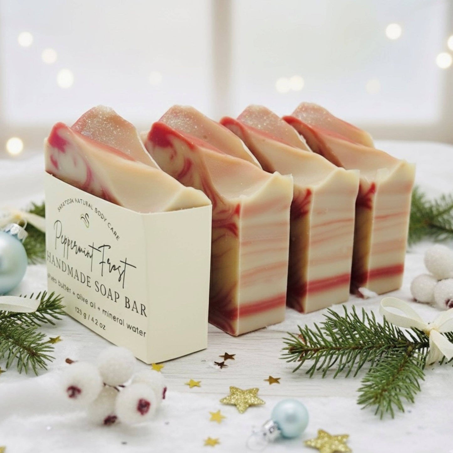 Peppermint Frost Handmade Soap Bar