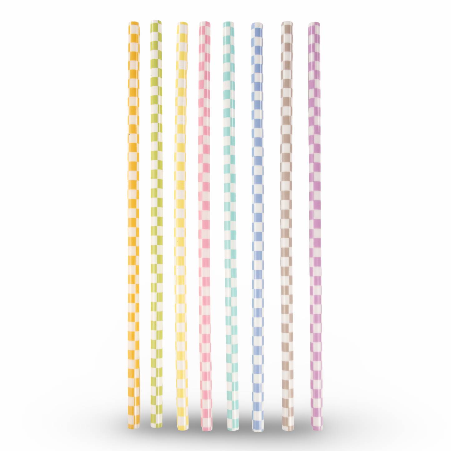 Checkered Reusable Straws - 24 Pack