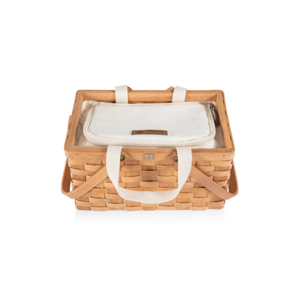 Poppy Personal Picnic Basket, (Beige)