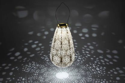 Stella BlossomTeardrop Solar Lantern - Pearl