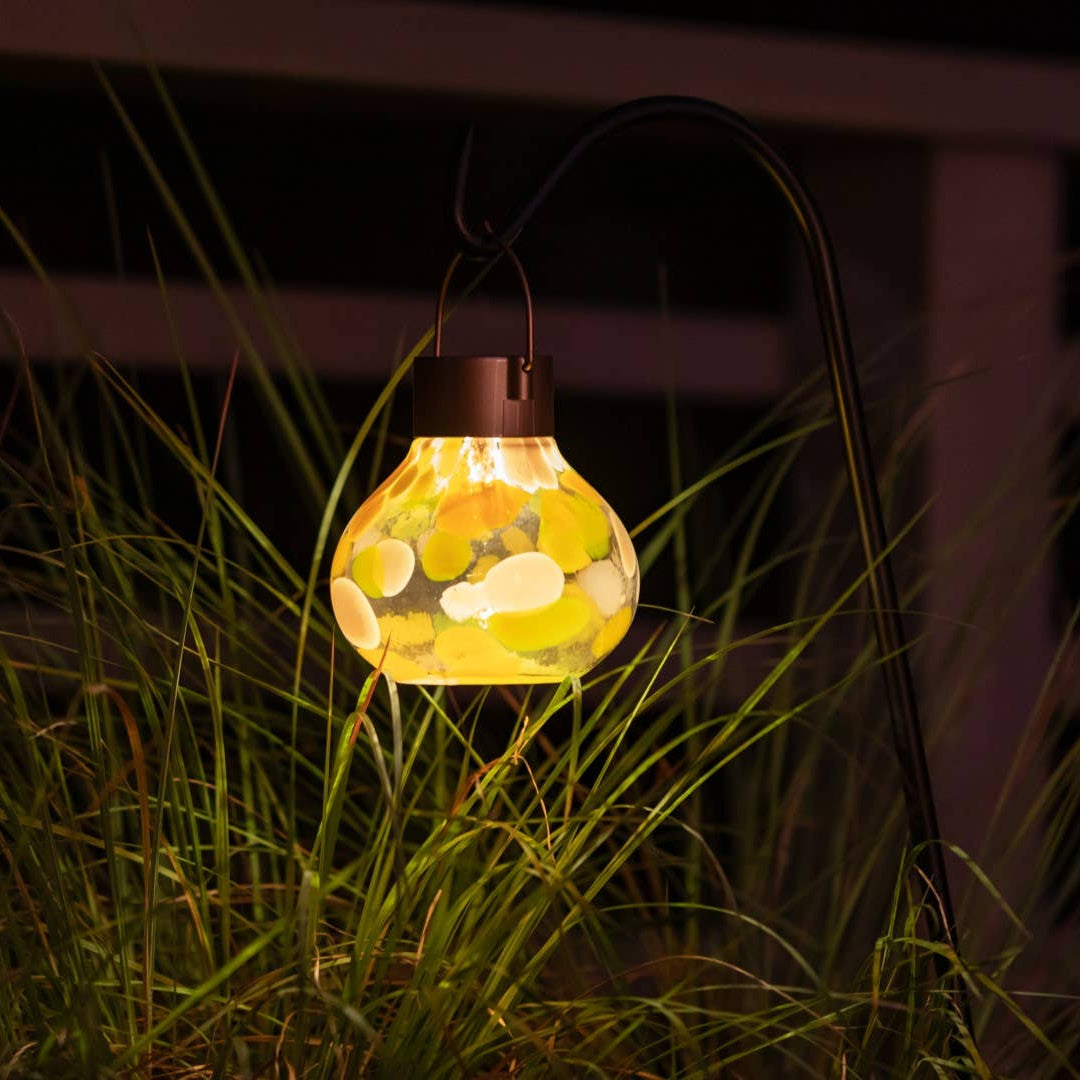 'Mai Tai' Tea Lantern - Glass Outdoor Solar Lantern
