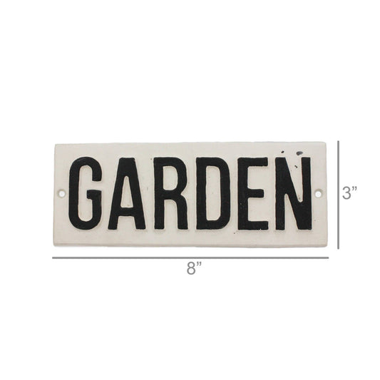 Cast Iron Garden Sign