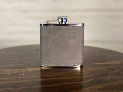 3 Trees - 6 oz Leatherette Wrapped Flask