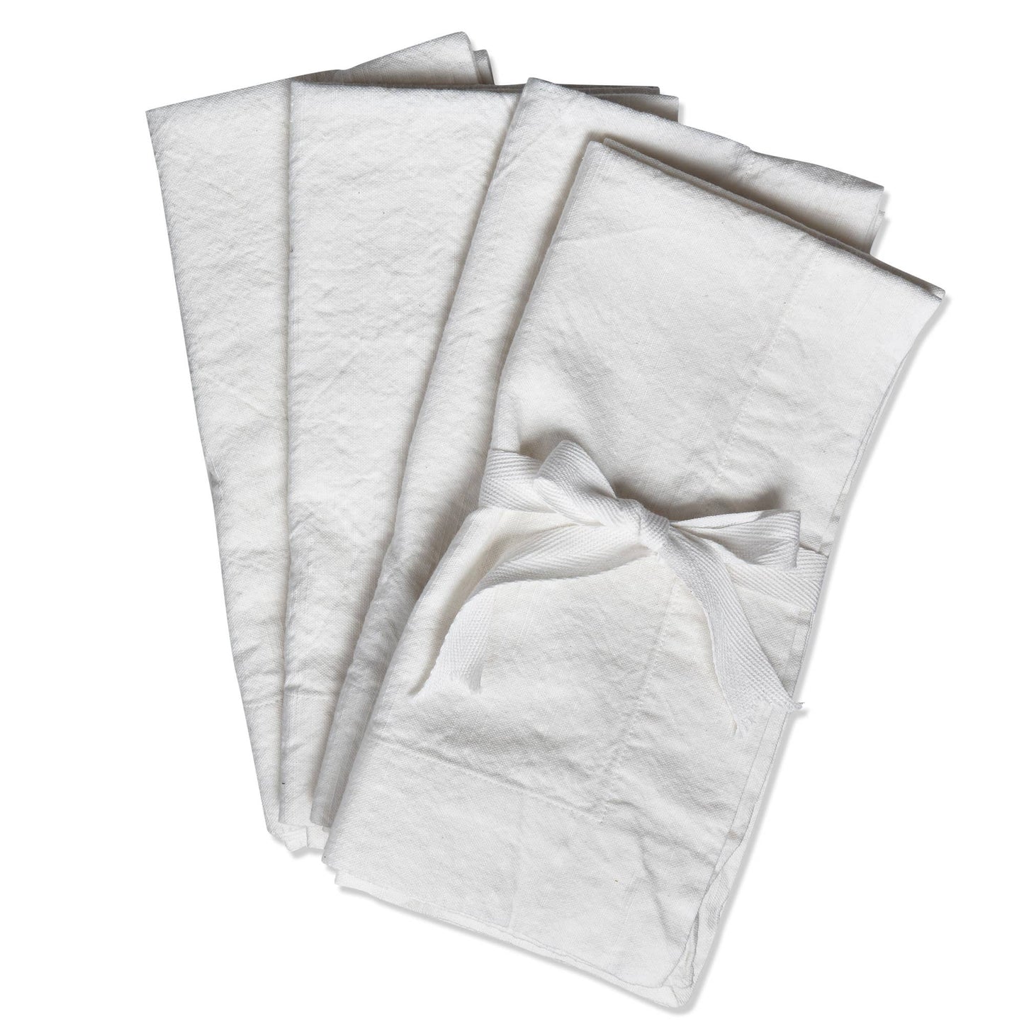 Threads Slub Napkin Set of 4 White Cotton