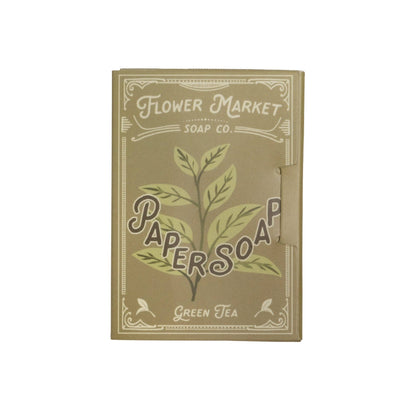 Paper Soap – Green Tea Scent, Travel Size, 50 Sheets