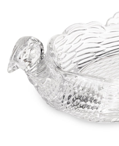 Harvest Turkey Crystal Serving Platter