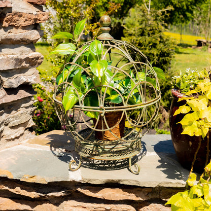 Iron Globe Plant Stands