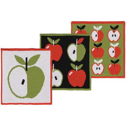 Apple a Day Knit Dishcloth Set of 3