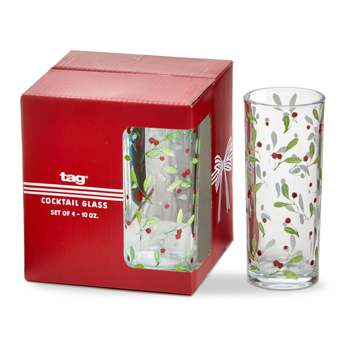 Winter Berries Drinking Glass