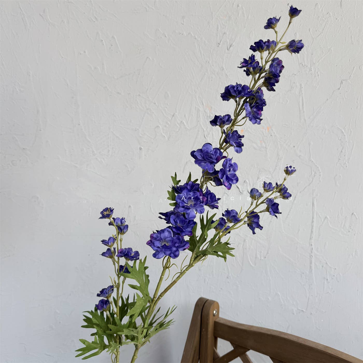 35''T Silk Faux Delphinium Flower Stem, Spring/Summer Flower