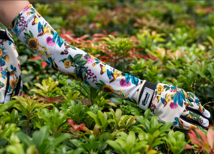 Garden Gloves - Leather - Garden Flower