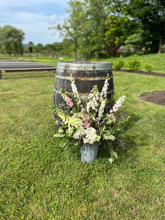 Double Galvanized Planter