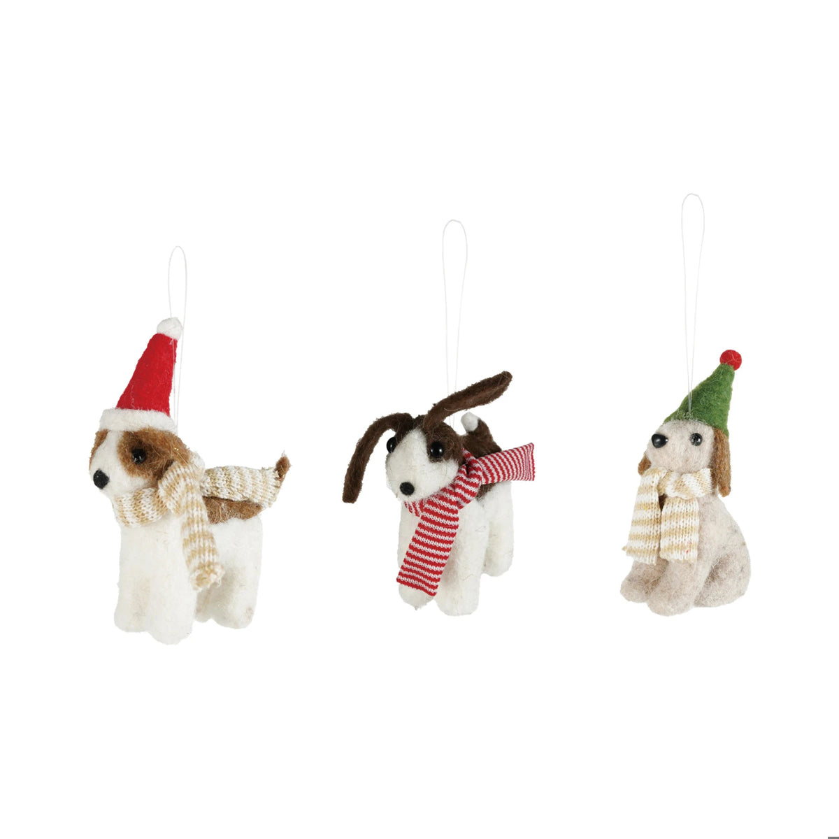 Felt Dog Ornament, 3 Styles