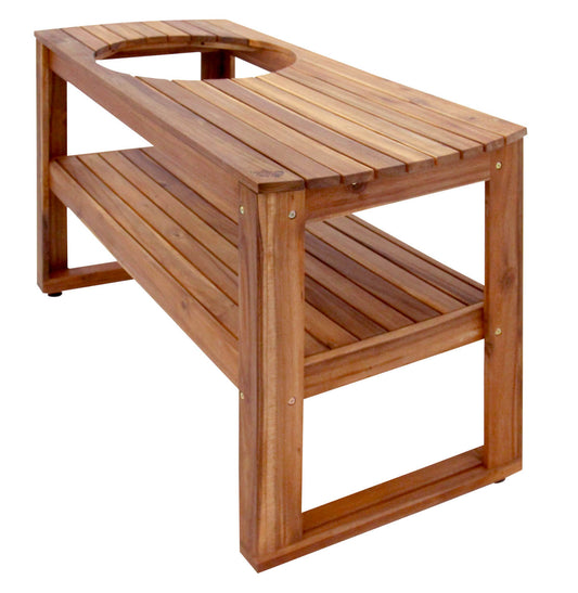 Large Egg Table Acacia Wood