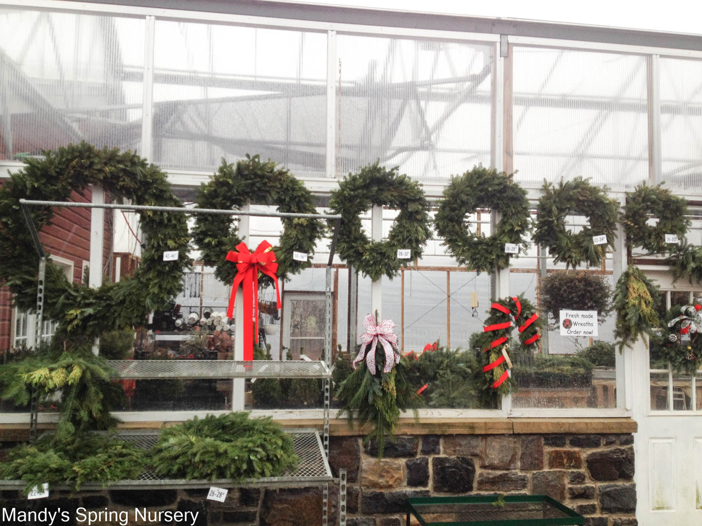 Wreath Mixed greens all sizes' (PRE-ORDER)