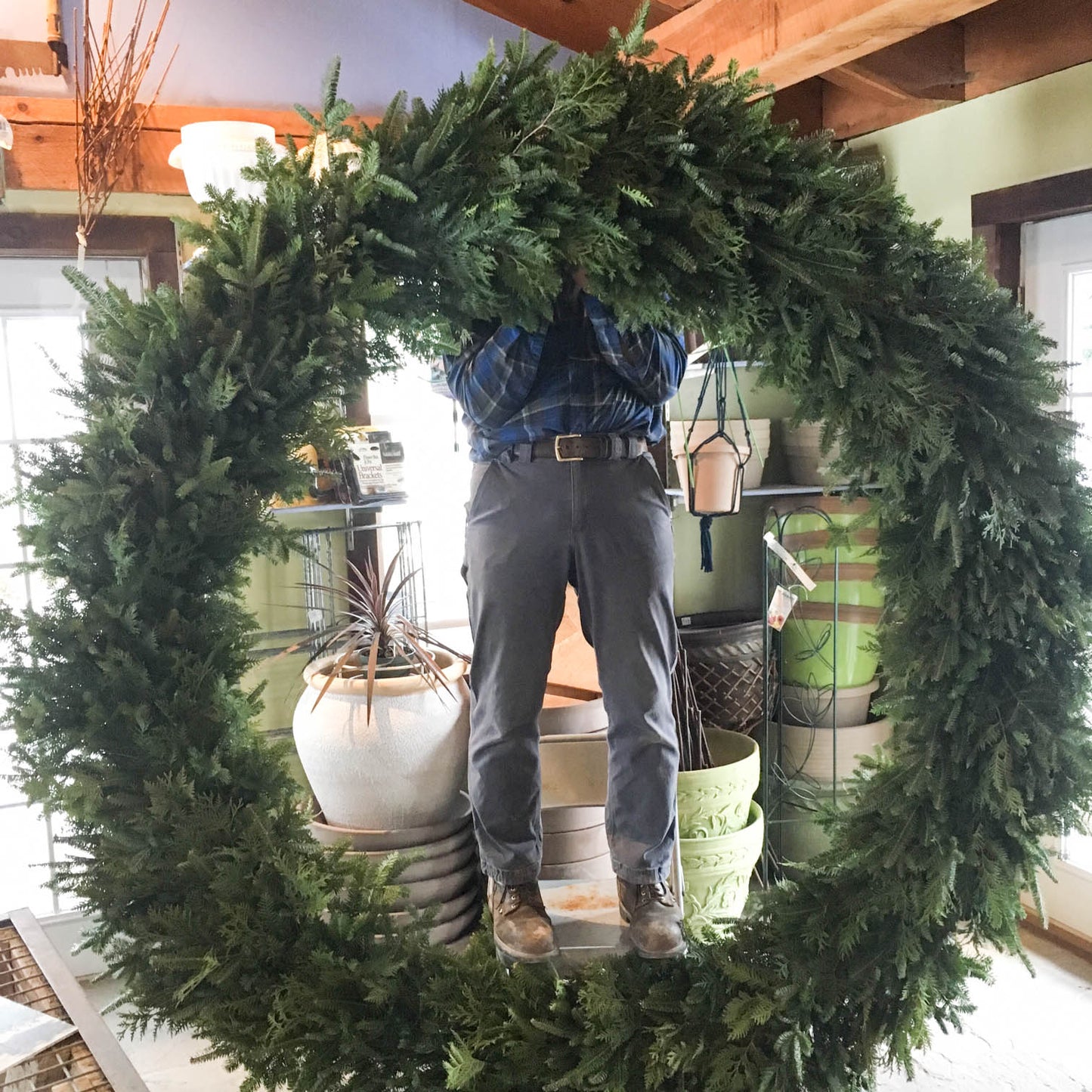 Wreath Mixed greens all sizes' (PRE-ORDER)