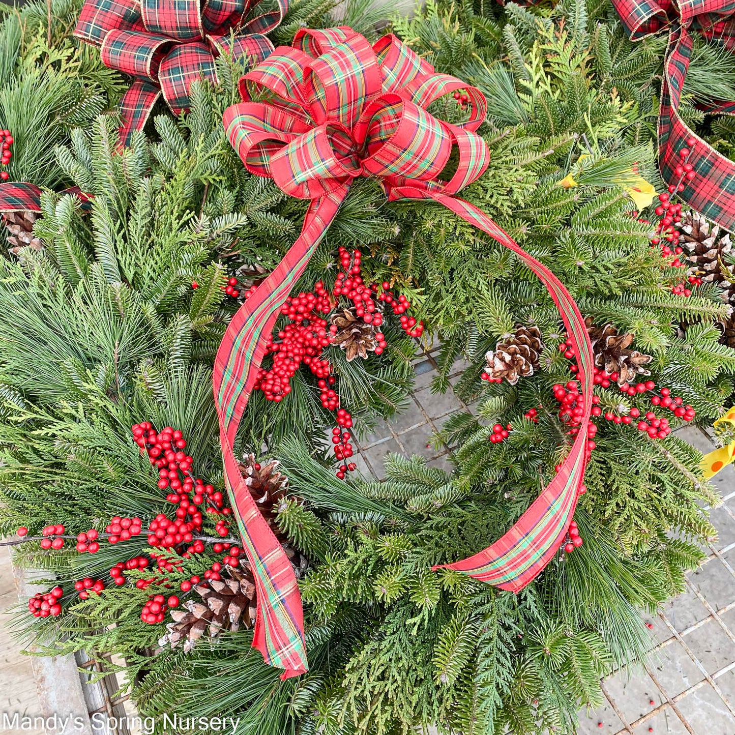 Wreath Mixed greens all sizes' (PRE-ORDER)